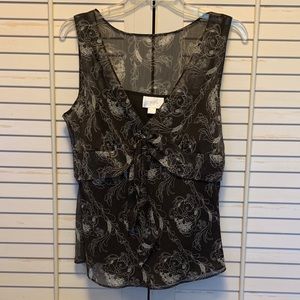 Ann Taylor LOFT Brown Blouse Size 12 Work Career
